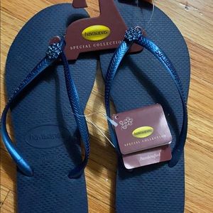 Havaianas blue flip flops special collection